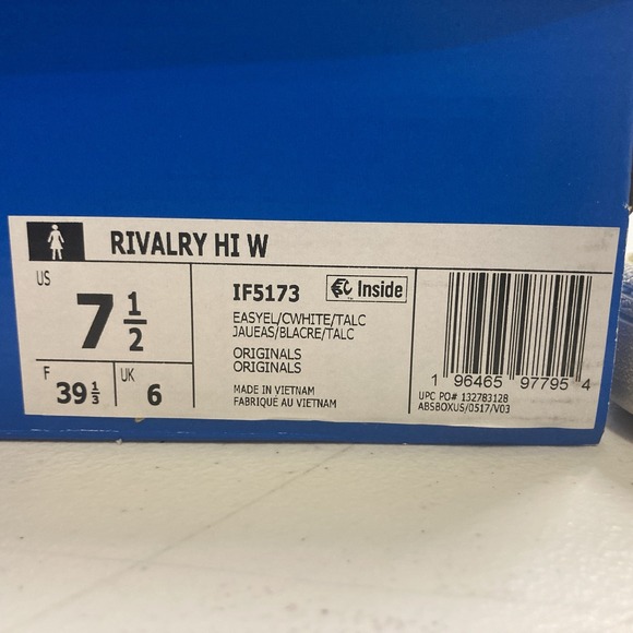 Adidas Rivalry Hi W 2023 Yellow Hi top Sneakers Women's 7.5‎ APH 281001 - Picture 11 of 11